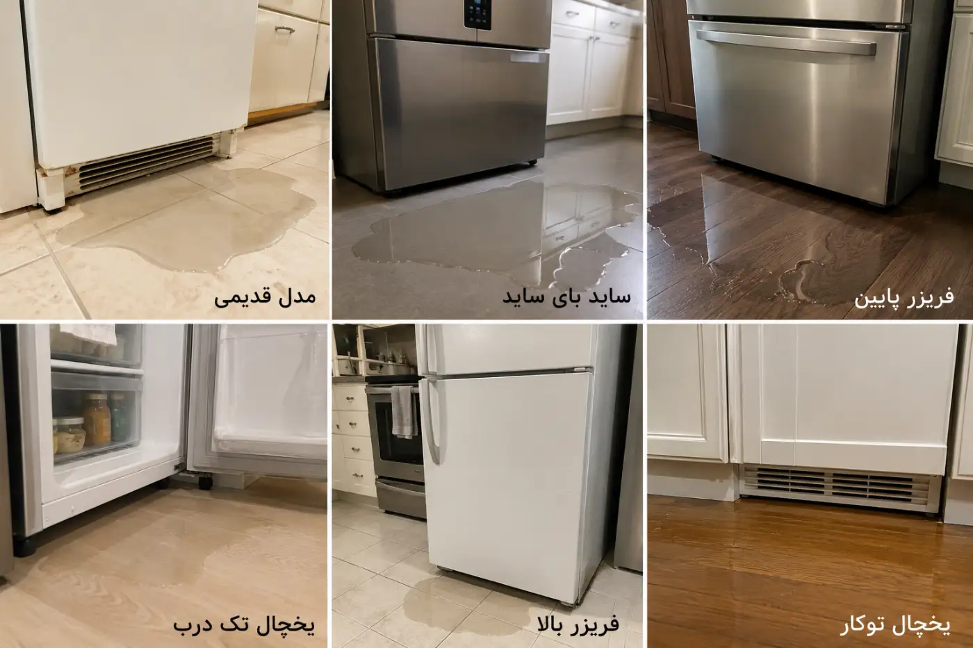 آب دادن یخچال در مدلهای مختلف و بررسی علتهای رایج نشتی آب