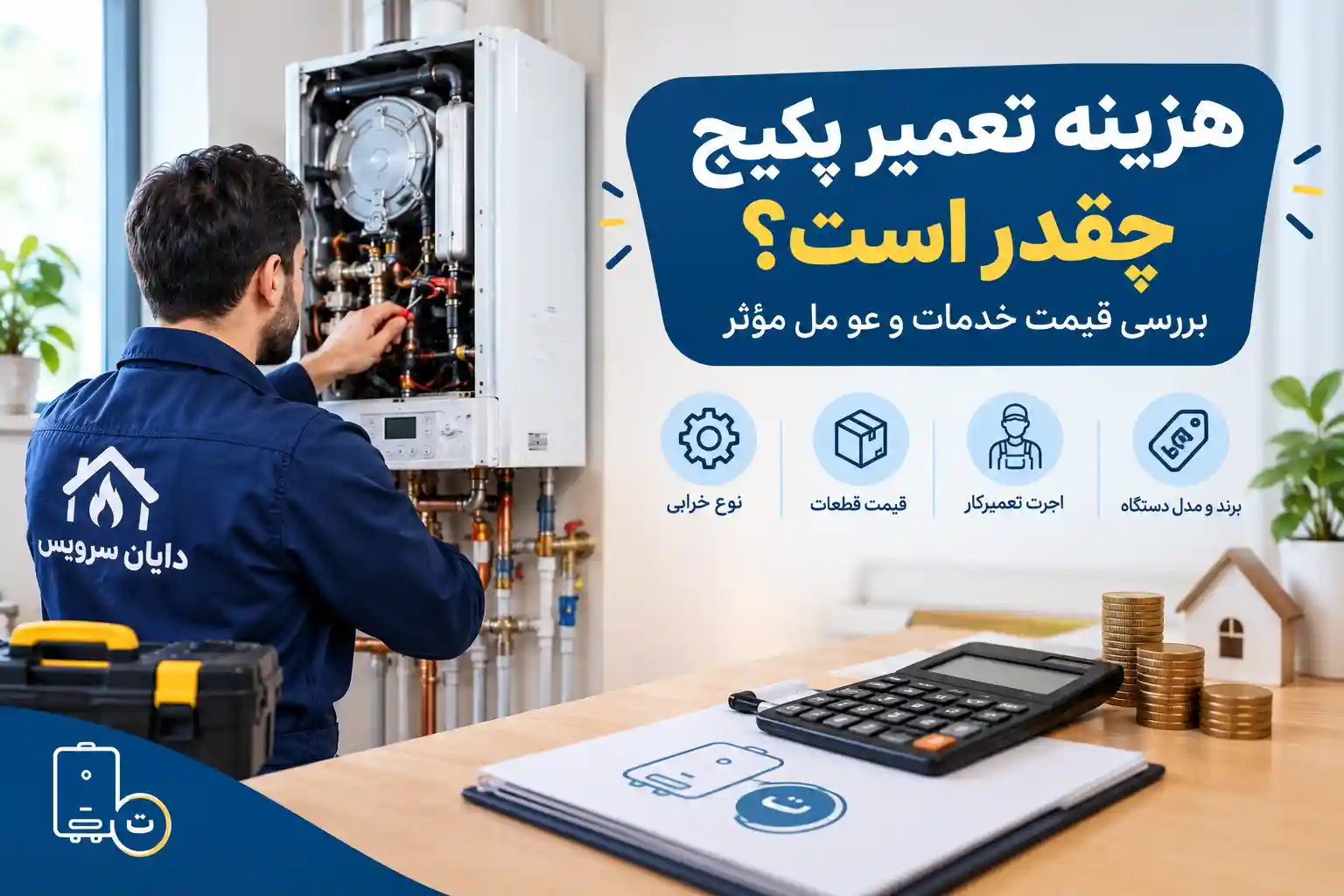 هزینه تعمیر پکیج چقدر است؟
