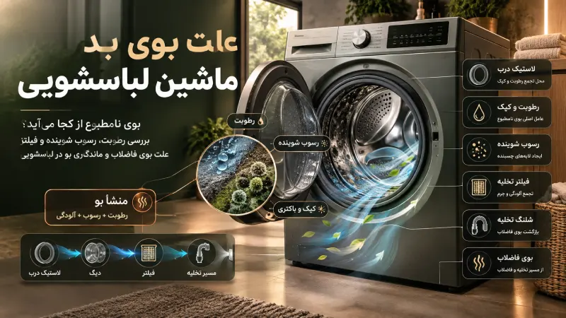 بوی بد ماشین لباسشویی_ علل و مسیر بو