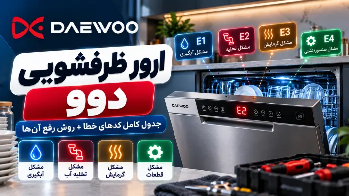 راهنمای ارورهای ظرفشویی دوو